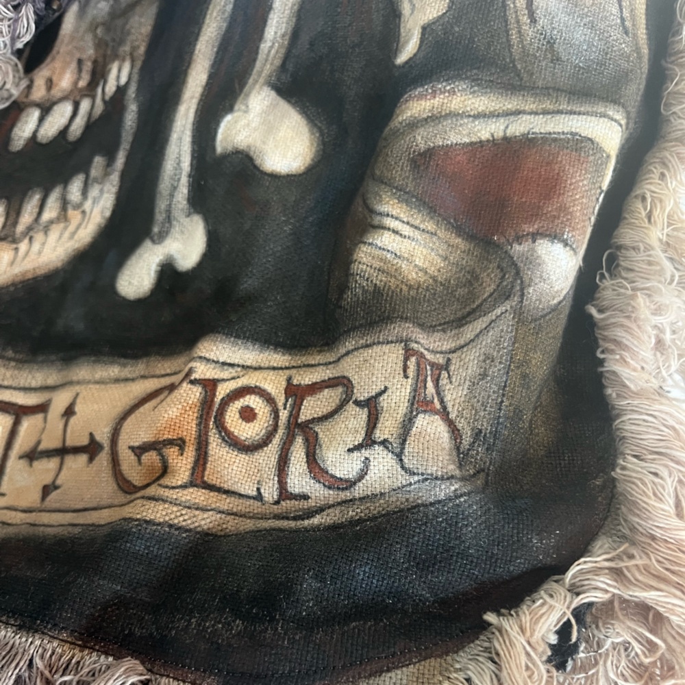 NWOT skull traveler bag Handmade WORK OF ART carry it or hang it on your wall - Picture 13 of 16